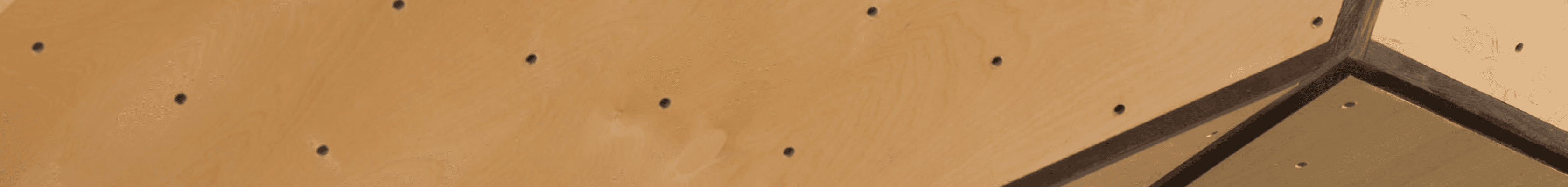 Climbing wall wood inlay detail