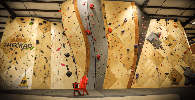 The Crag Climbing walls: beautiful curved ARC walls