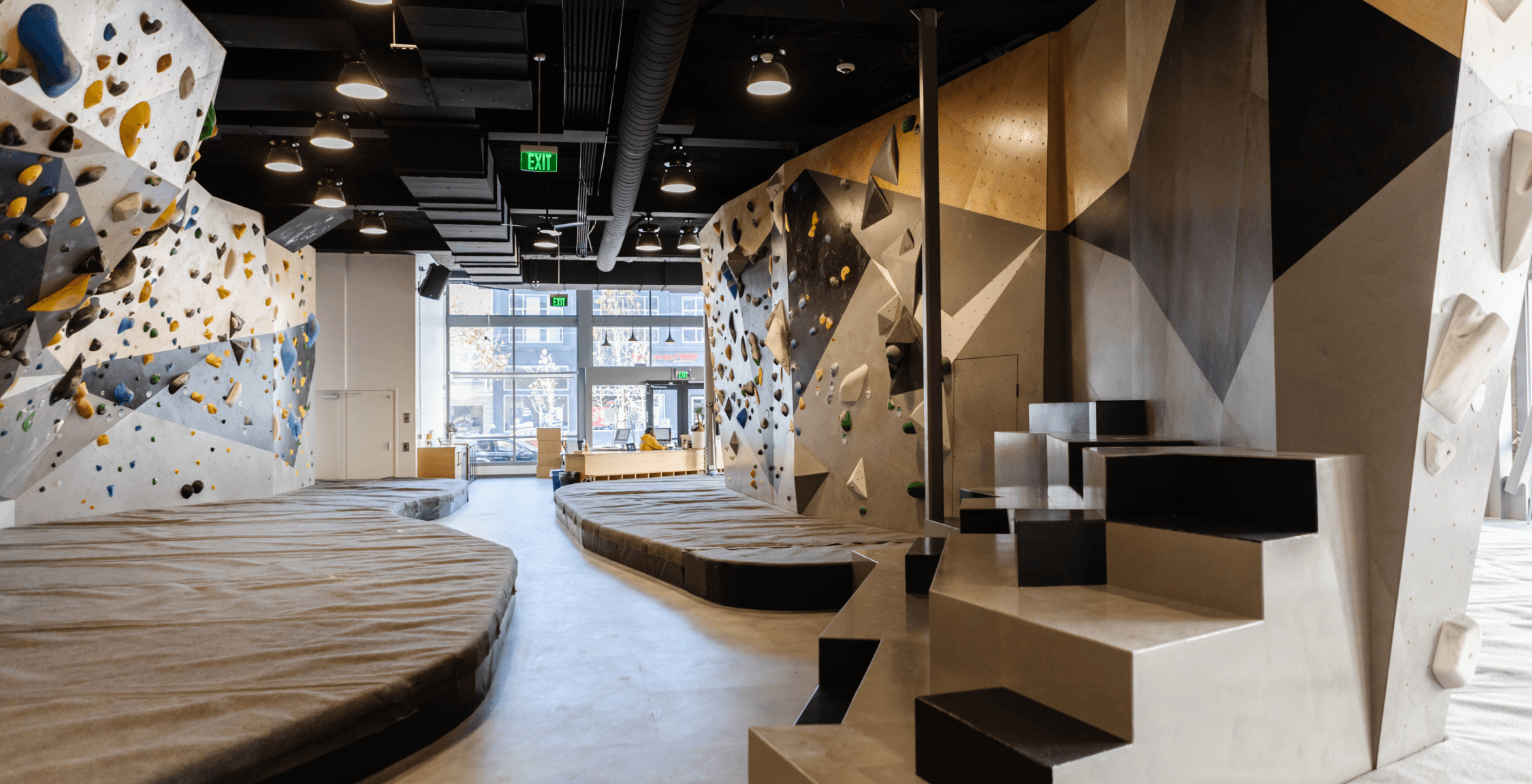 Corporate office with autobelay climbing wall