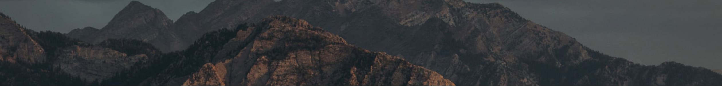 Wasatch front range at sunset