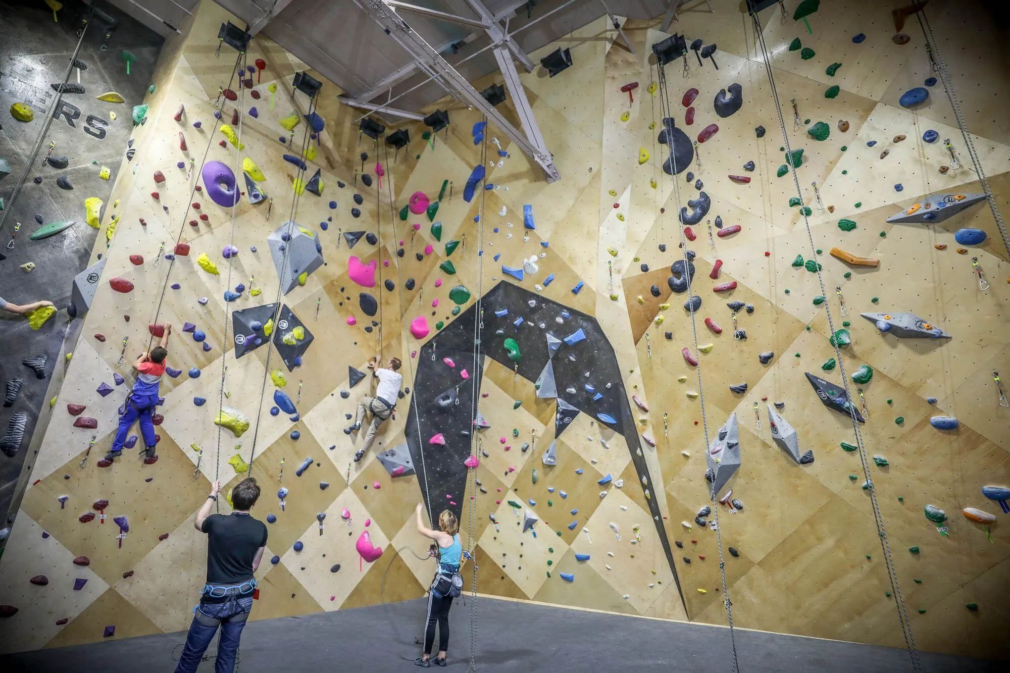 When you have an intricate exposed roof interior and need your climbing walls to extend all the way up, Vertical Solutions can come up with graceful design solutions that are aesthetically pleasing while incorporating as much functionality as safely possible. 
