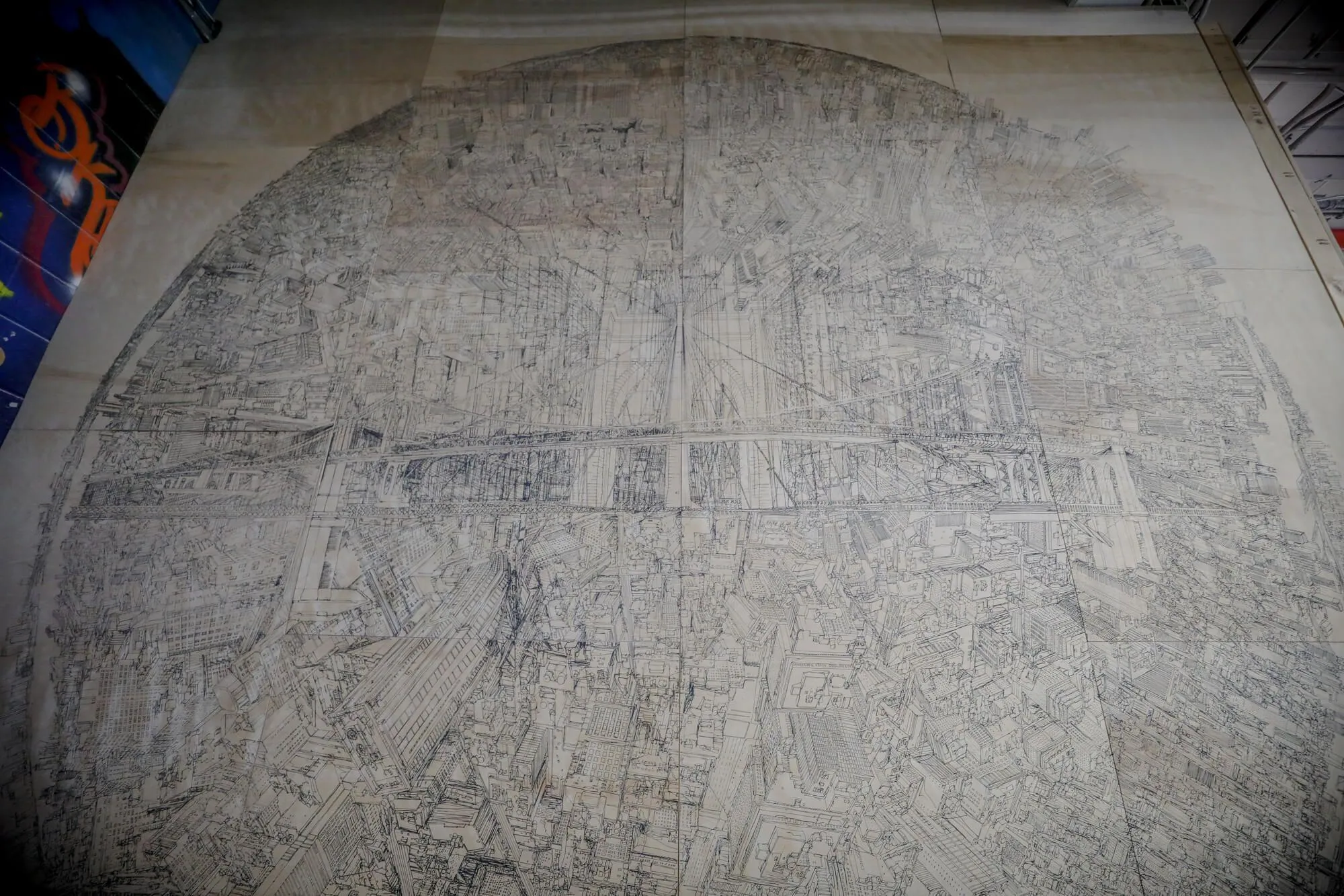 Another beautiful and intricate example of an interior mural dedicated to the local community that the facility serves. A tremendous amount of time was needed by many local artists to make the BKB brand what it is today in multiple cities. 
