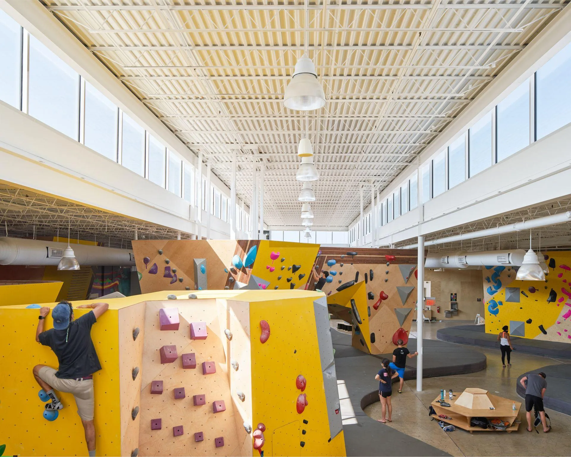 Natural light fills the space and illuminates the top-out boulders - Vitamin D and stoke are never in short supply in the heart of Texas.
